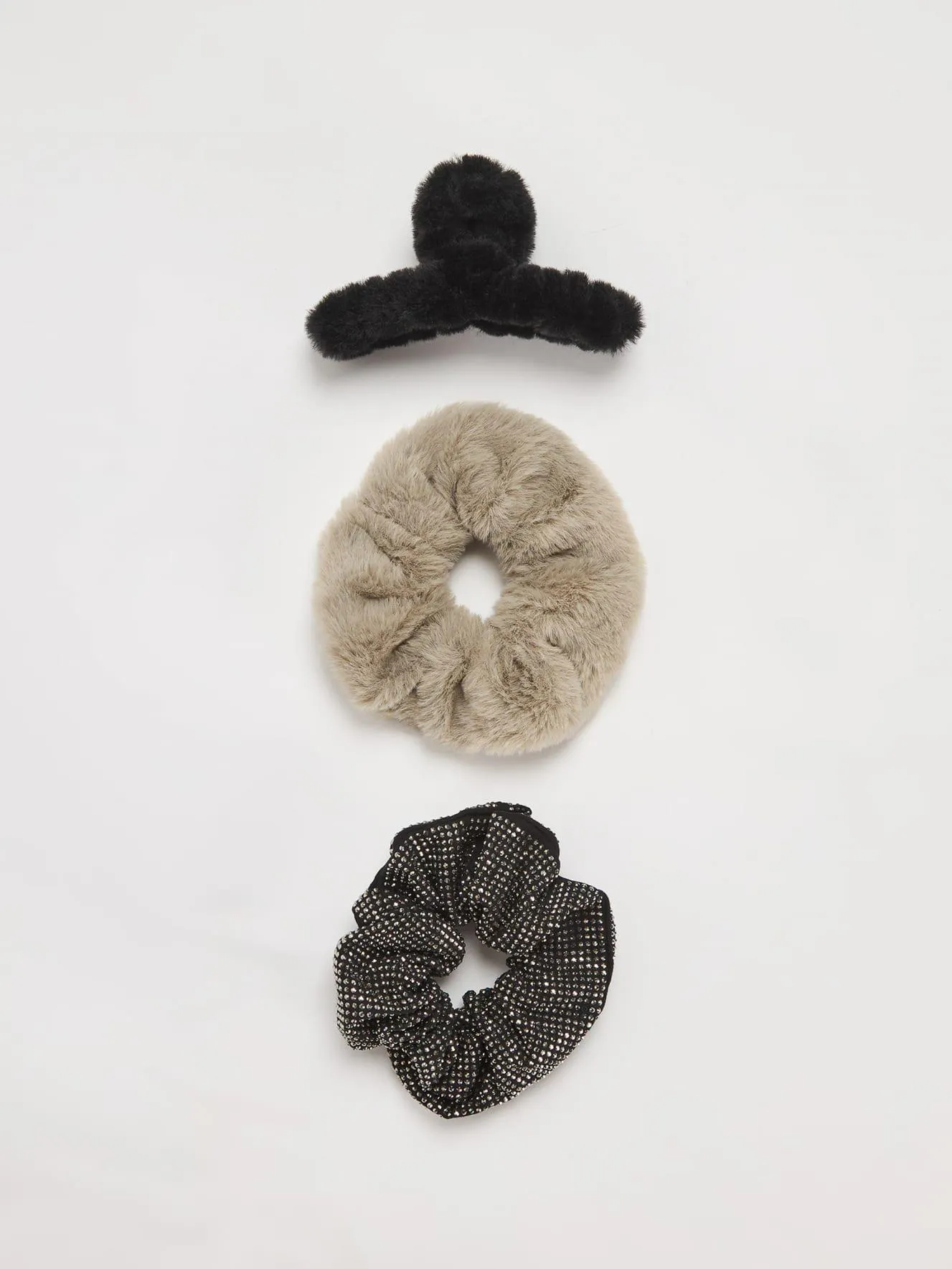 Pack 2 elastici + 1 pinza fermacapelli Var nero