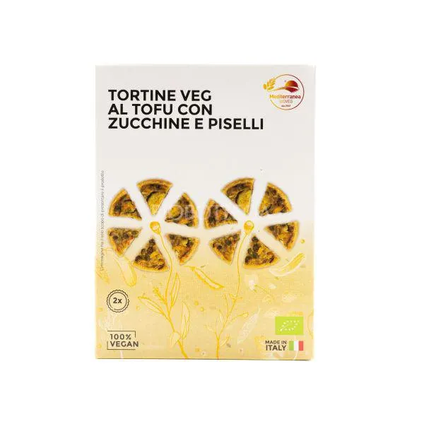 Tortine Veg al Tofu con Zucchine e Piselli Mediterranea 2x100G