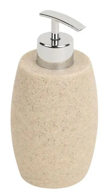 Dispenser sapone per bagno d'appoggio Sand beige in resina 0.38 l