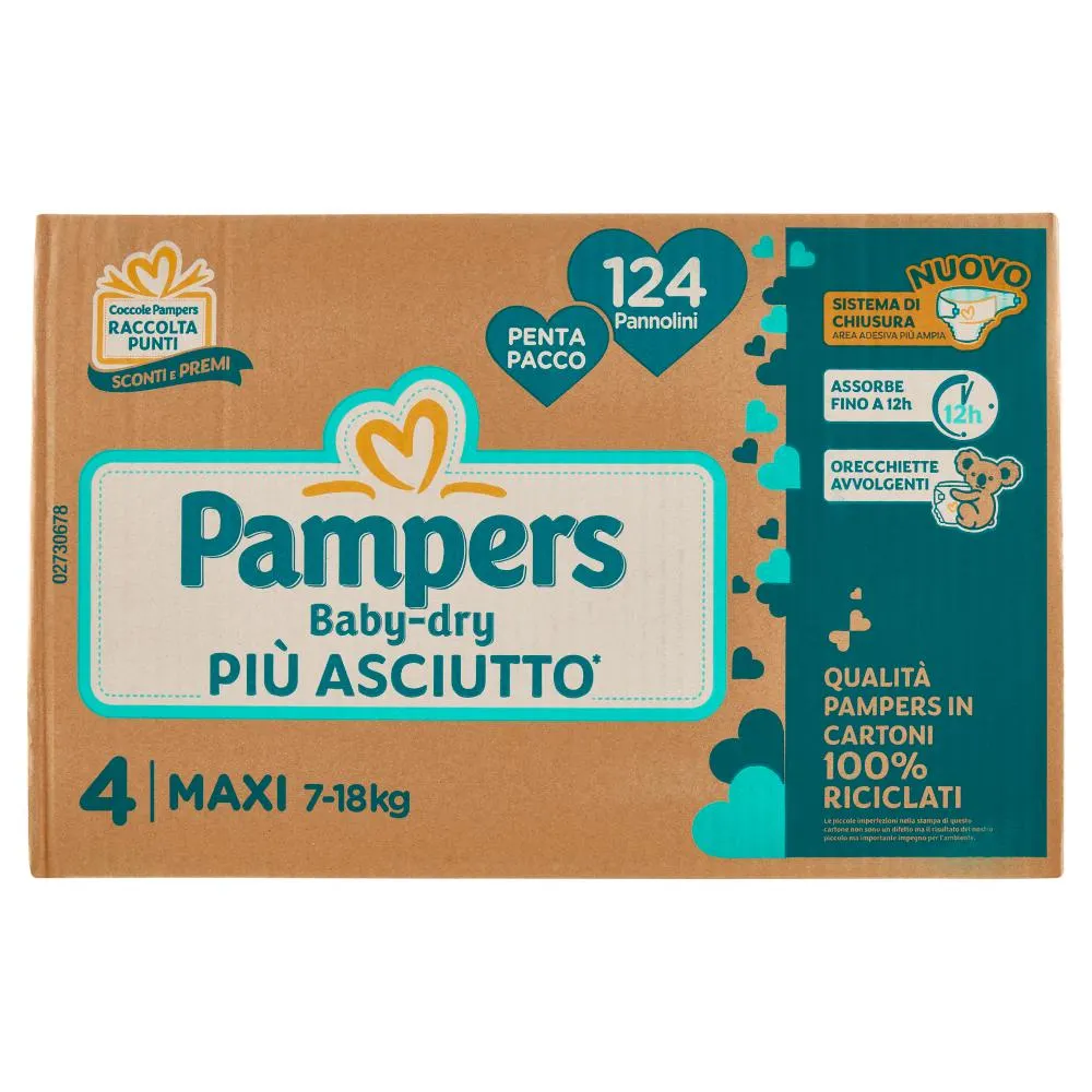 Pampers Baby-dry Maxi 124 pz