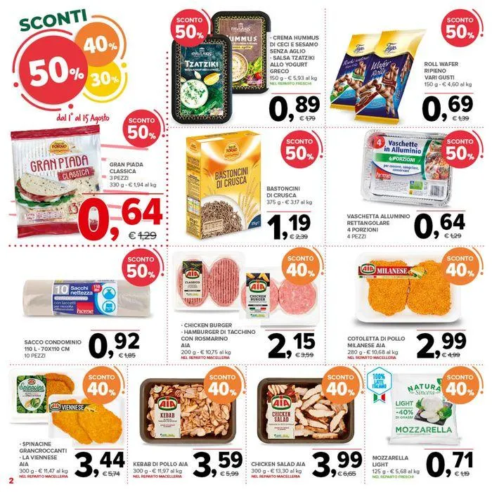 Sconti 30%40%50% da 1 agosto a 15 agosto di 2024 - Pagina del volantino 2