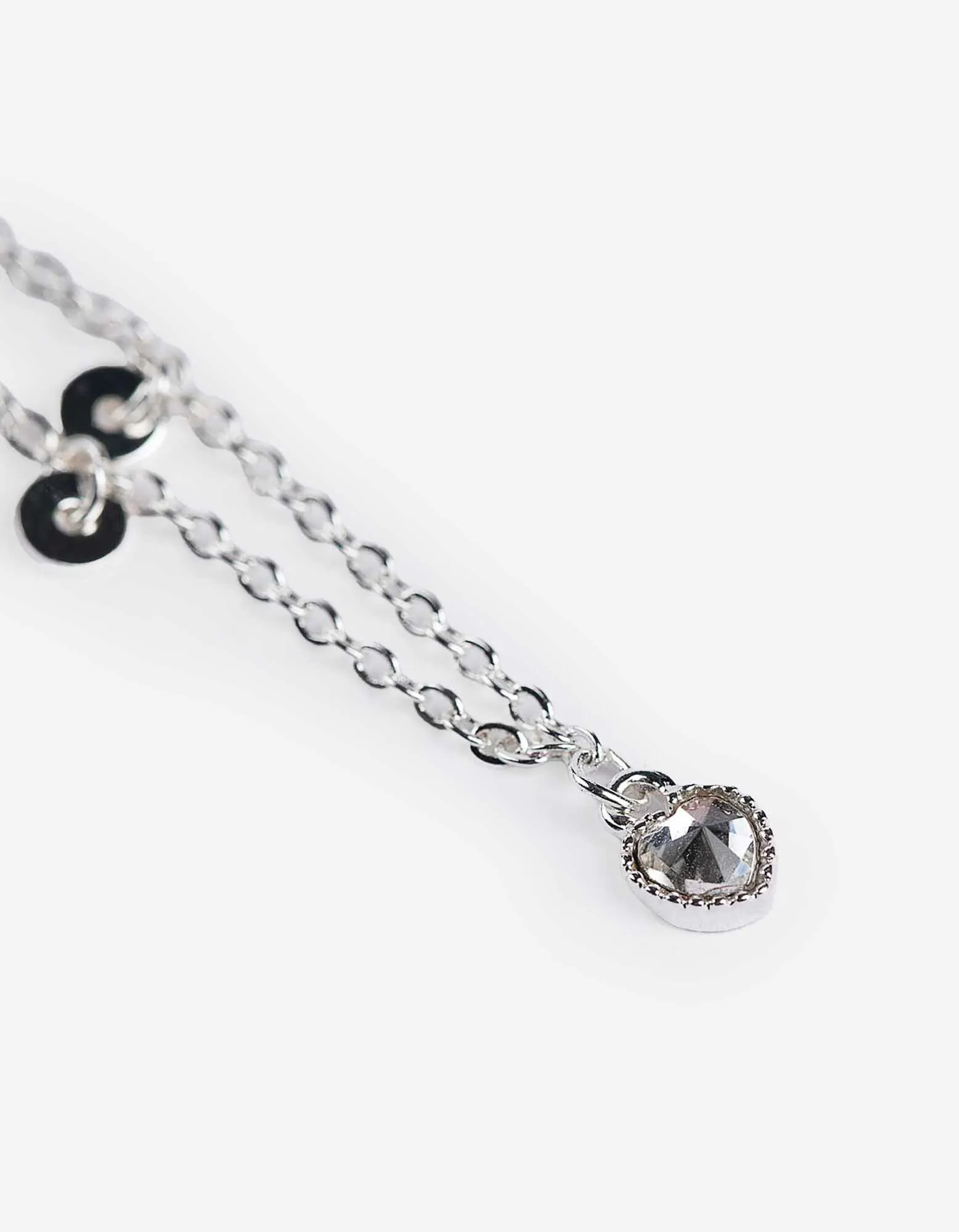 Cadena alla caviglia - Pietre di Strass - argento