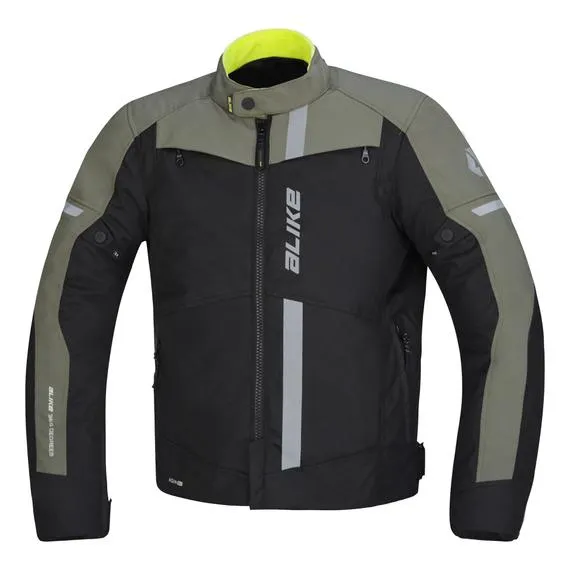 Giacca da moto Snatch Aqvadry Nero/Verde Fango
