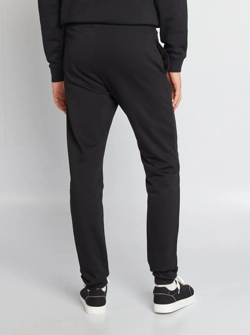 Joggers in tessuto felpato - L38 - nero