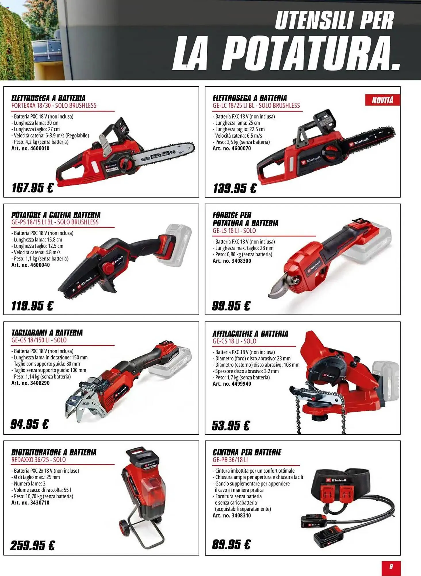 Volantino Einhell da 1 ottobre a 31 gennaio di 2026 - Pagina del volantino 9
