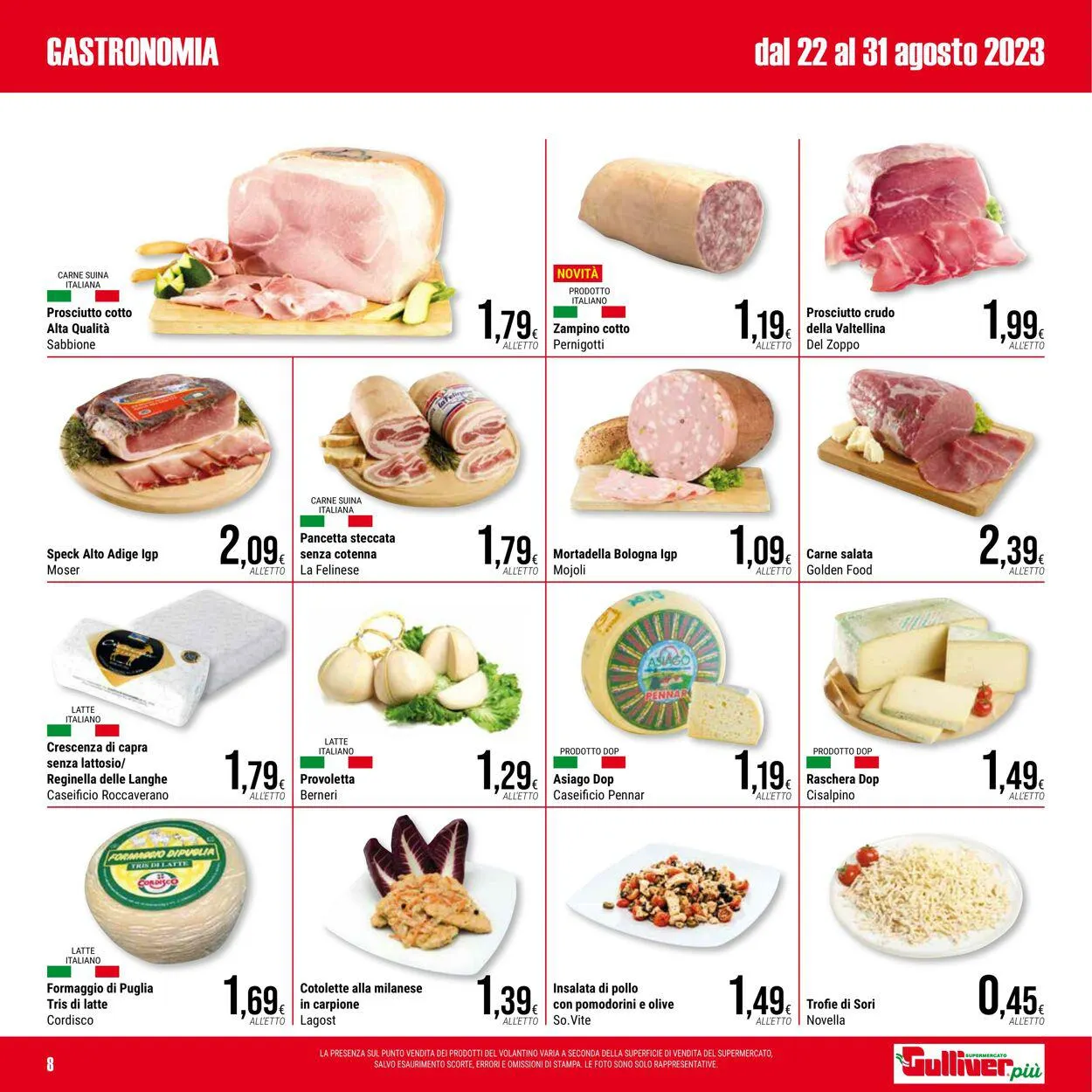 Gulliver Volantino attuale da 22 agosto a 31 agosto di 2023 - Pagina del volantino 8