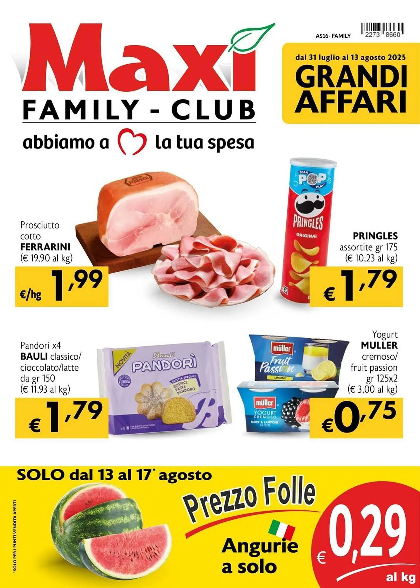 Volantino Maxi Family da 31 luglio a 14 agosto di 2025 - Pagina del volantino 1