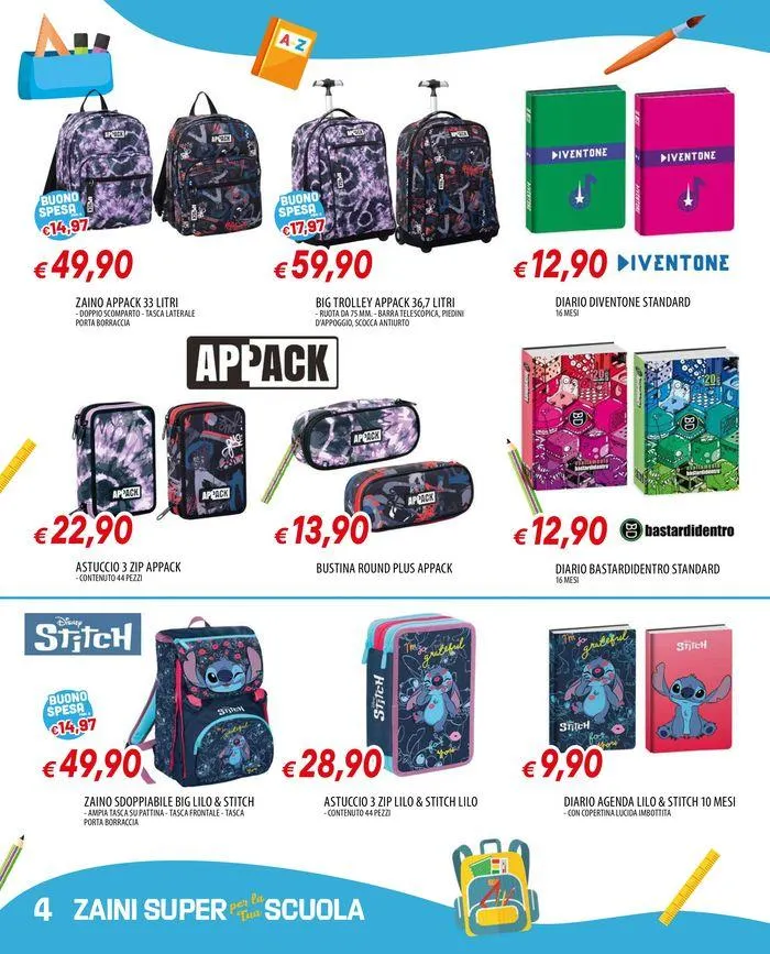 Zaini super per la tua scuola da 25 luglio a 29 settembre di 2024 - Pagina del volantino 4