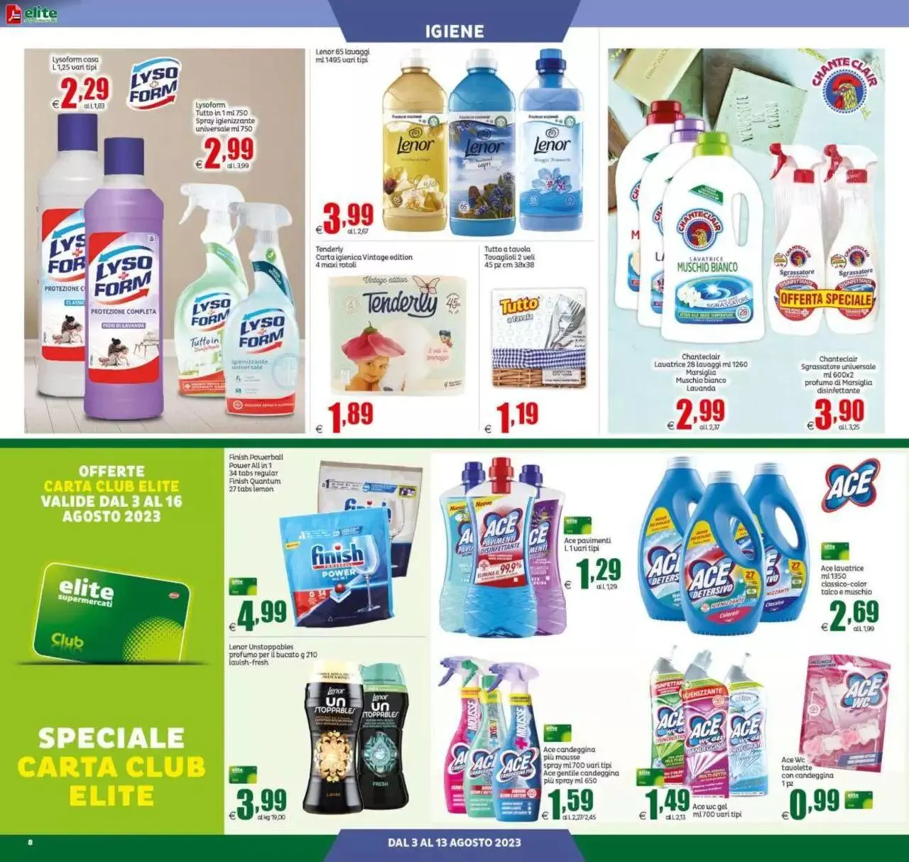 Volantino Elite Supermercati da 3 agosto a 13 agosto di 2023 - Pagina del volantino 8
