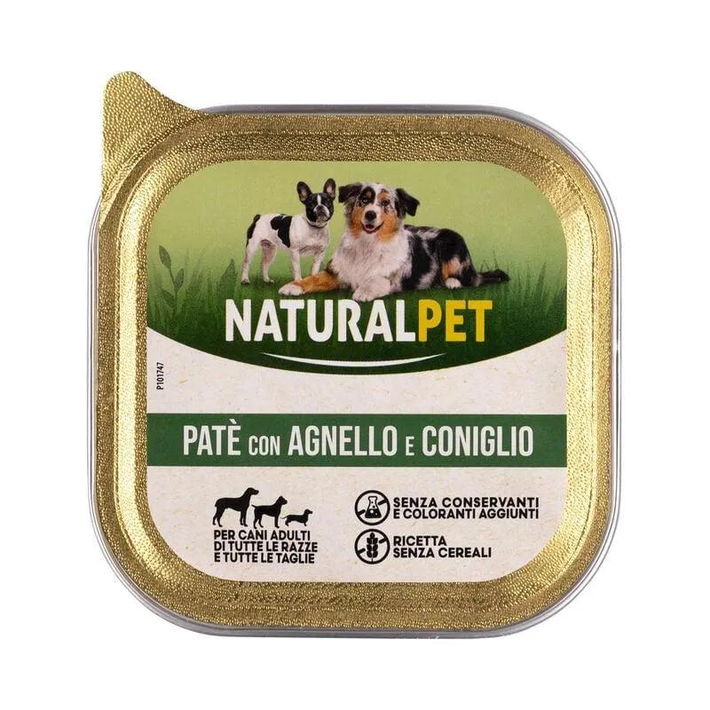 Naturalpet Dog Adulto Paté con Agnello e Coniglio 150 gr