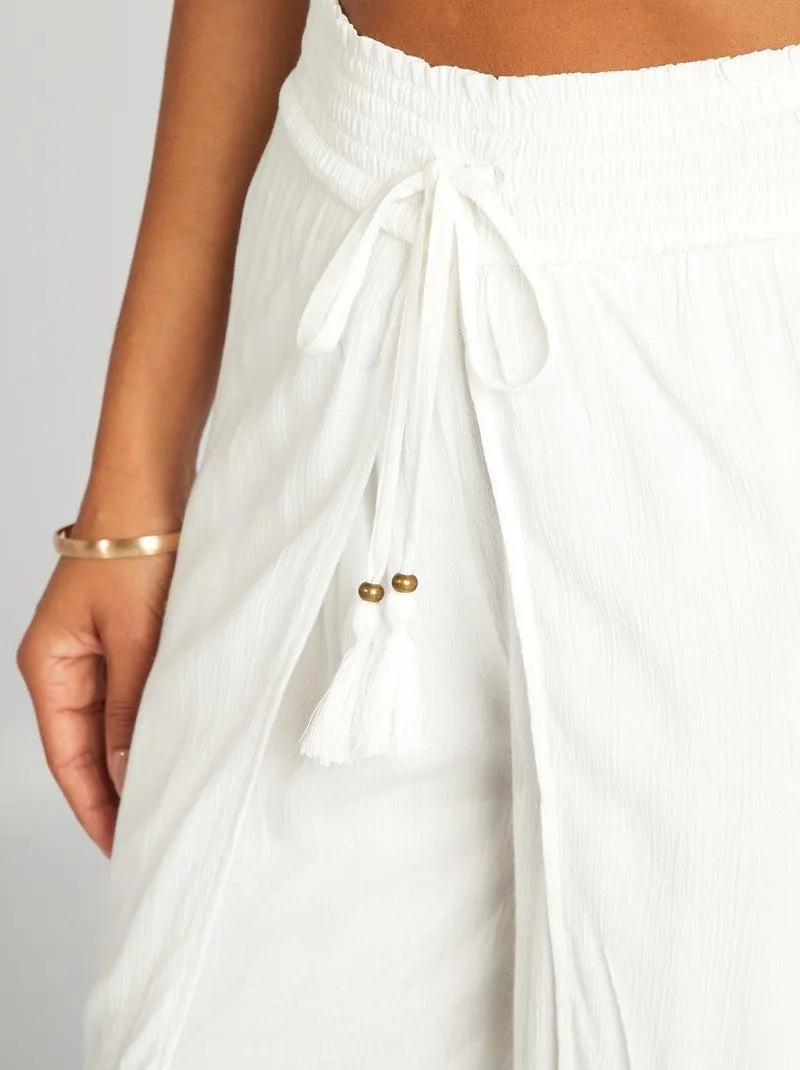 Pantaloni da mare larghi - BIANCO