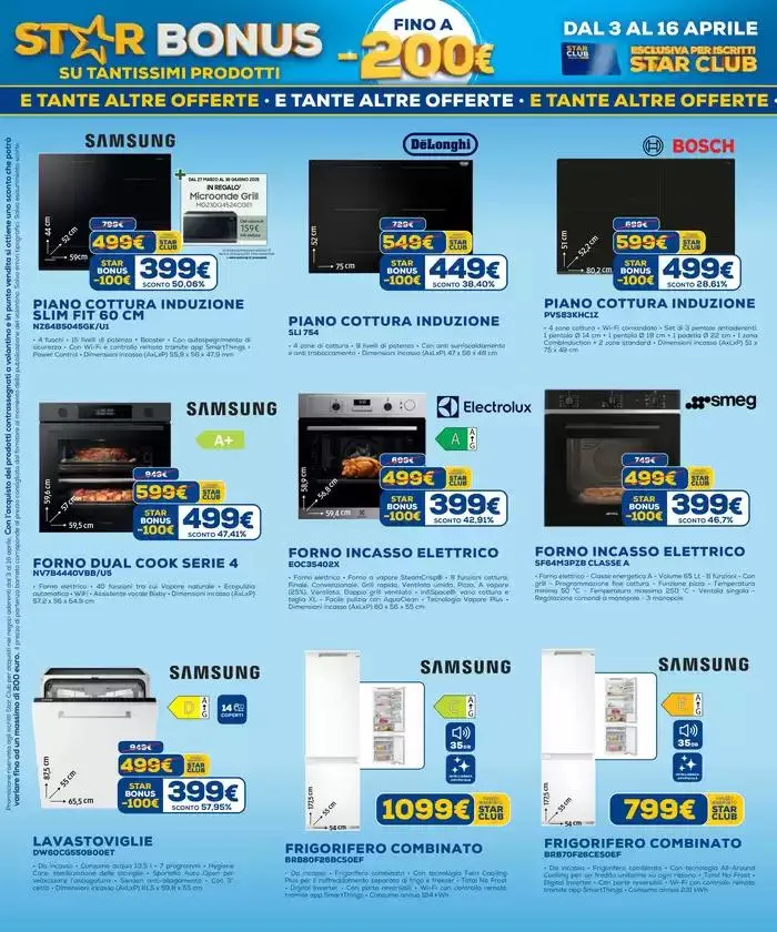 Star bonus -200€ su tantissimi prodotti da 3 aprile a 16 aprile di 2025 - Pagina del volantino 22