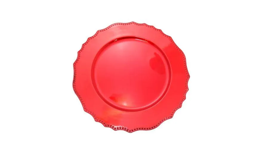 Royal Foglia sottopiatto rosso Ø33 cm