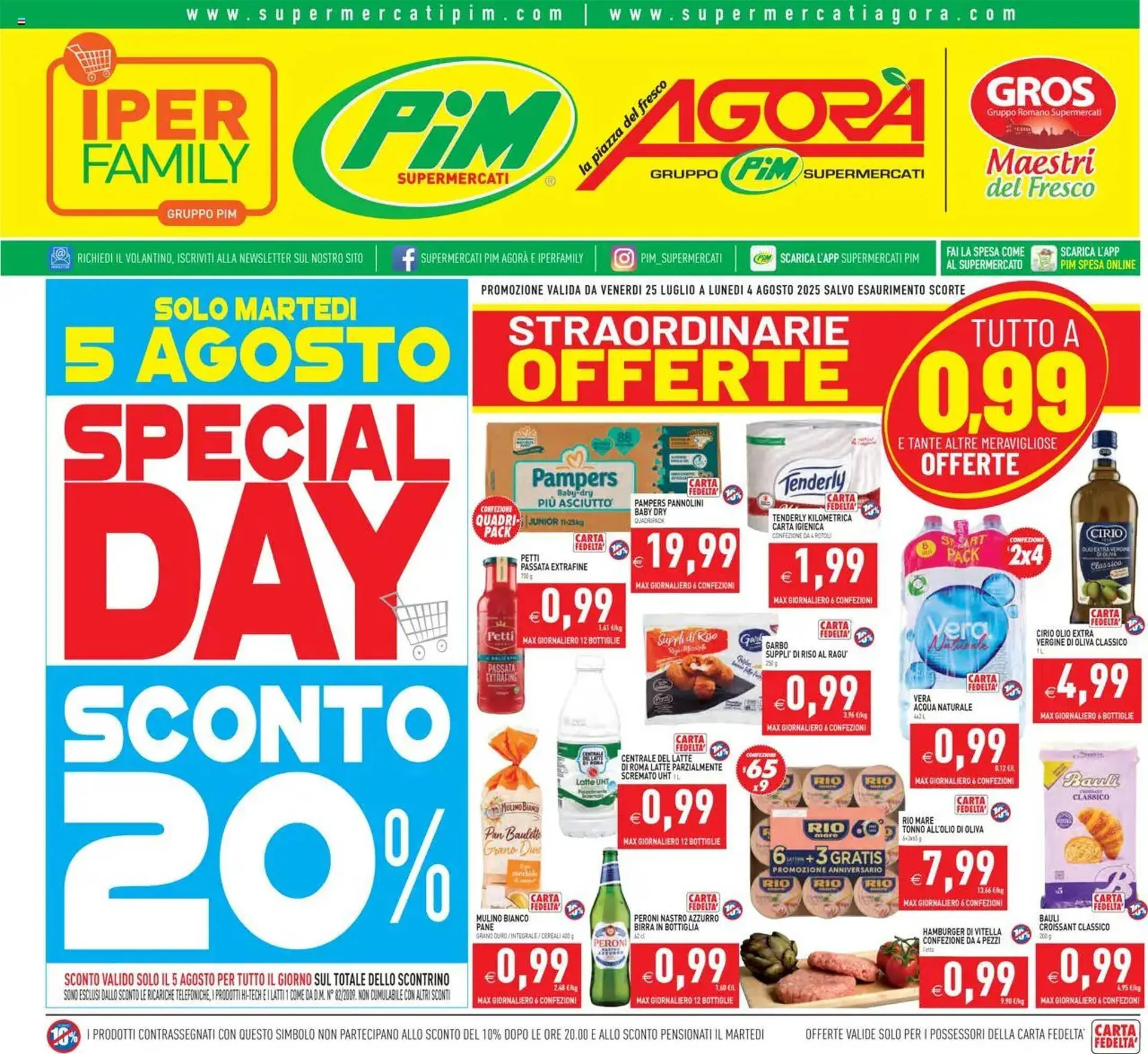 Volantino Pim Supermercati da 25 luglio a 5 agosto di 2025 - Pagina del volantino 1