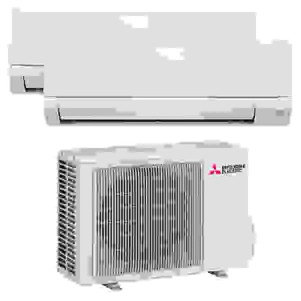 Condizionatore mitsubishi dual 9000 +12000 btu eer 3,81 cop 4,73 a++/a+