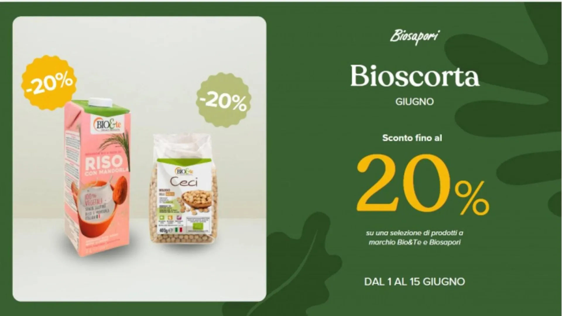 Volantino Biosapori da 2 giugno a 15 giugno di 2025 - Pagina del volantino 1