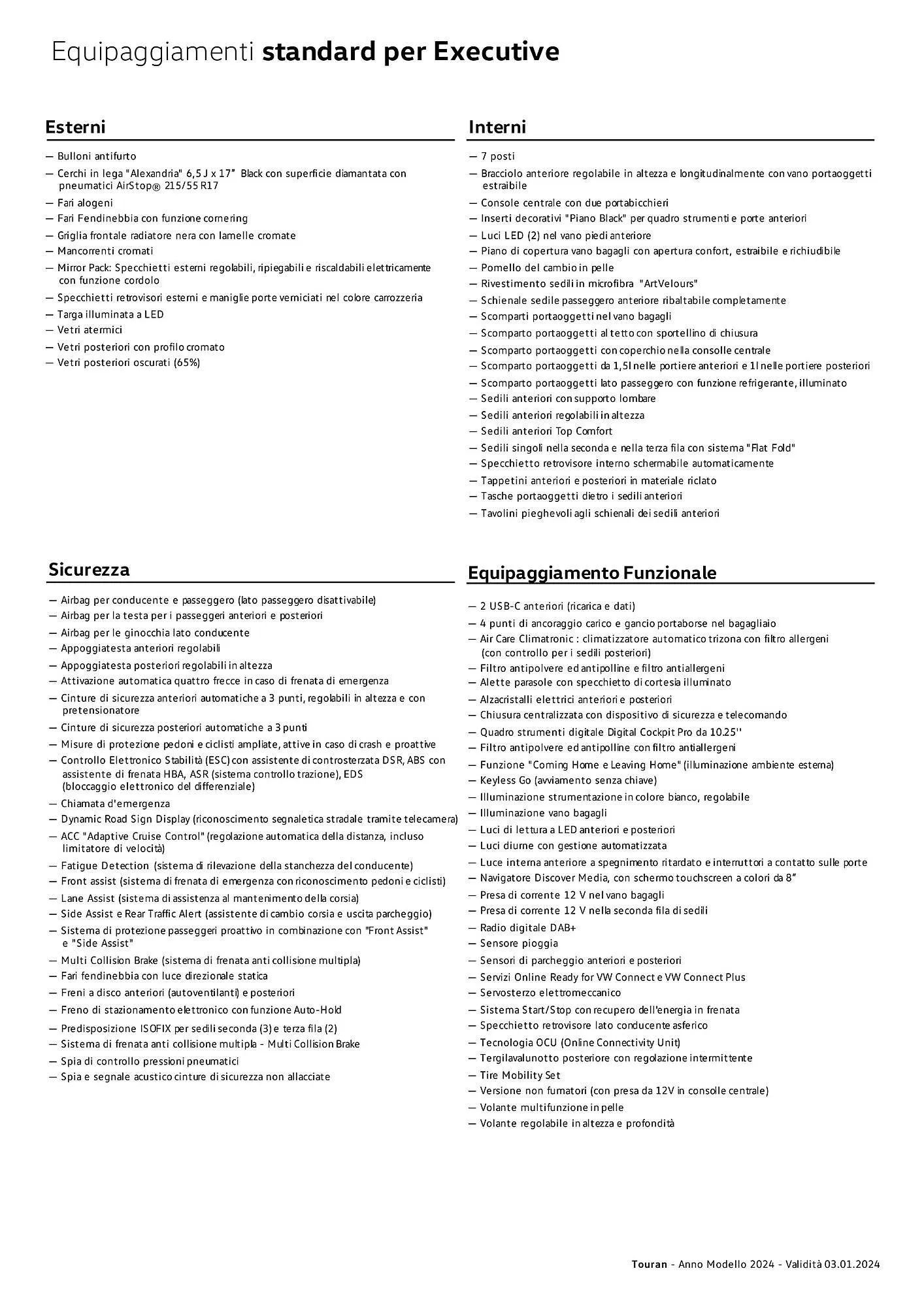 Volantino Volkswagen Touran da 3 gennaio a 4 gennaio di 2025 - Pagina del volantino 12