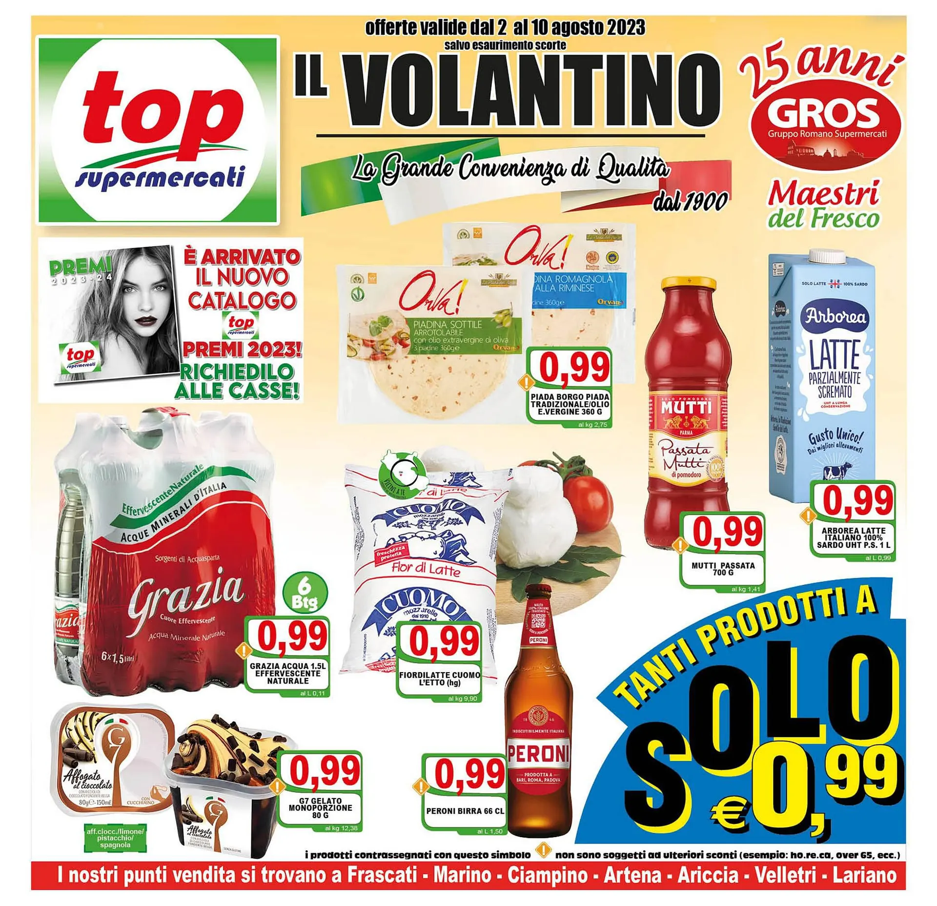Volantino Top Supermercati da 2 agosto a 10 agosto di 2023 - Pagina del volantino 1