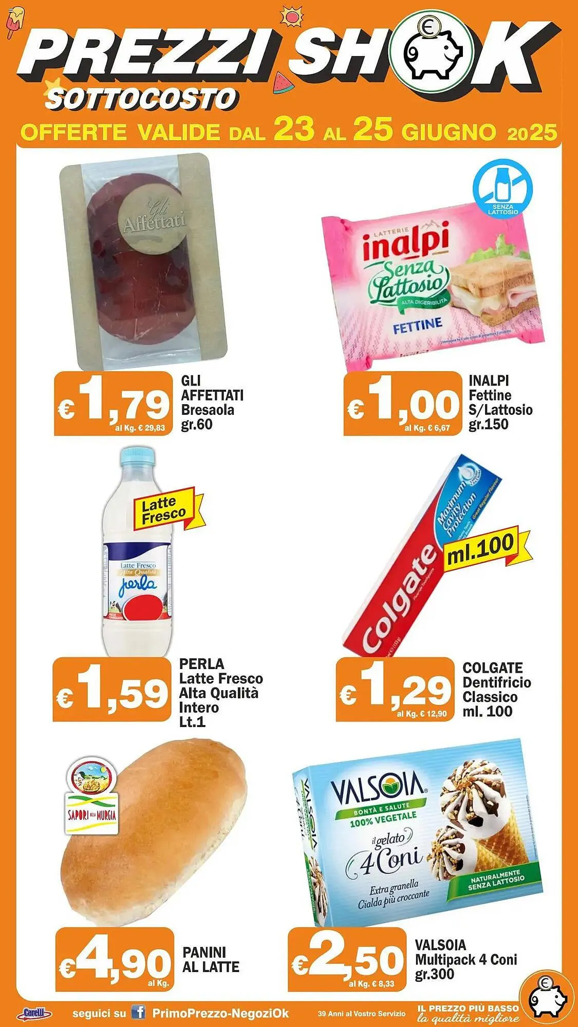 Volantino Primo Prezzo da 23 giugno a 25 giugno di 2025 - Pagina del volantino 1