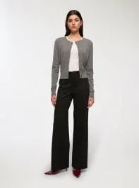 Cardigan con perle Grigio medio melange