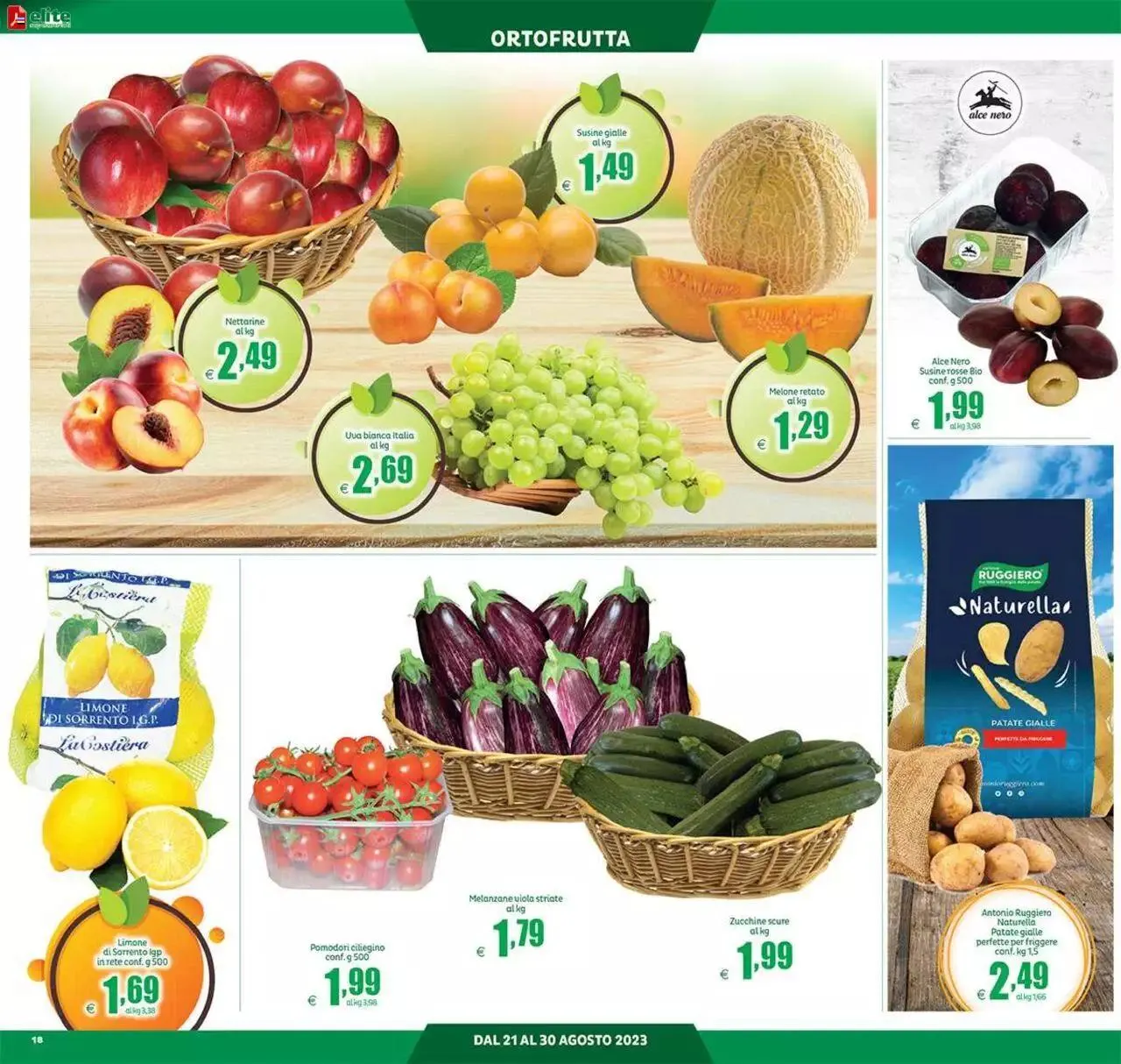 Volantino Elite Supermercati da 21 agosto a 30 agosto di 2023 - Pagina del volantino 18