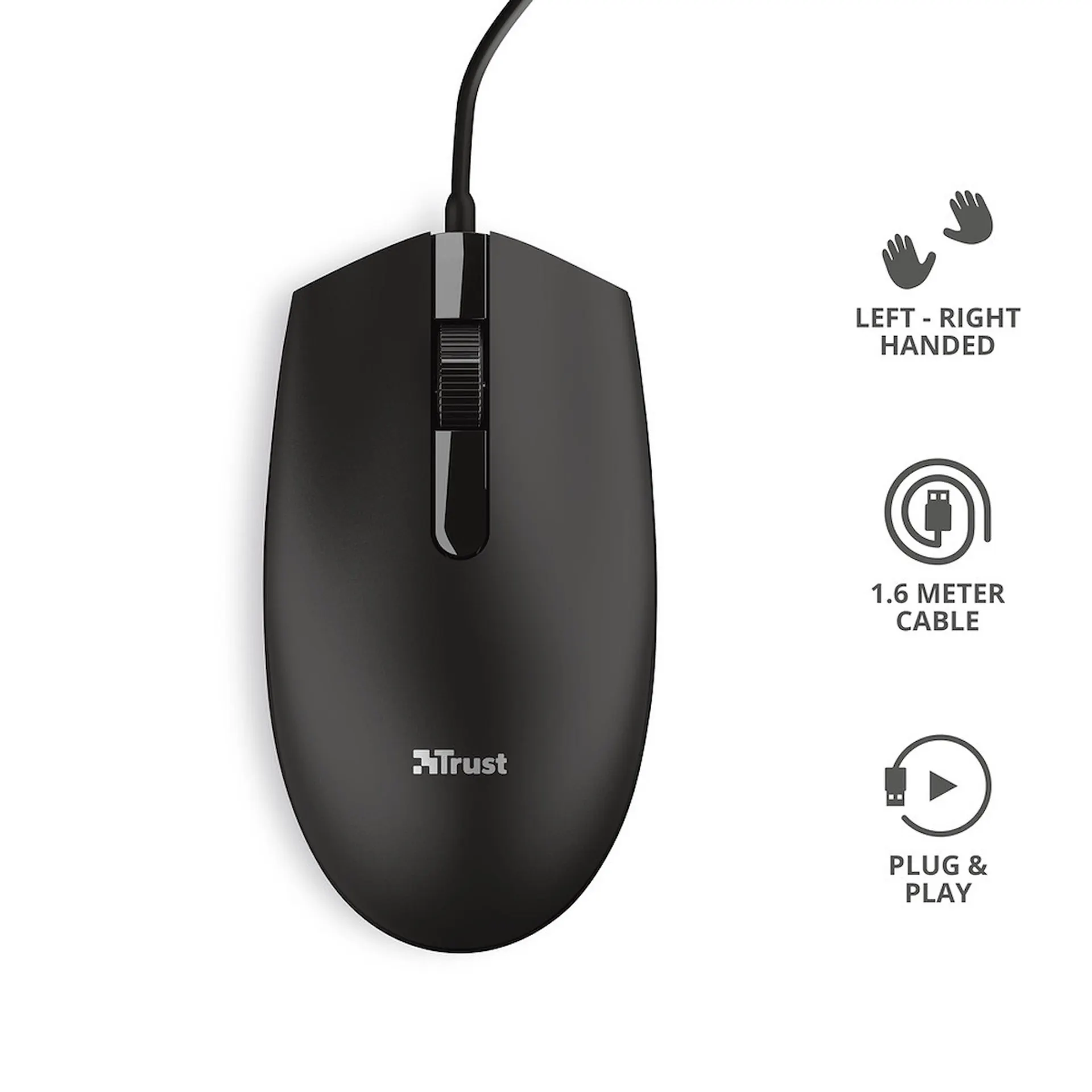 TRUST - BASI WIRED MOUSE