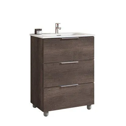 Mobile Chloe con 3 cassetti rovere scuro 59,5x79x45,5 cm