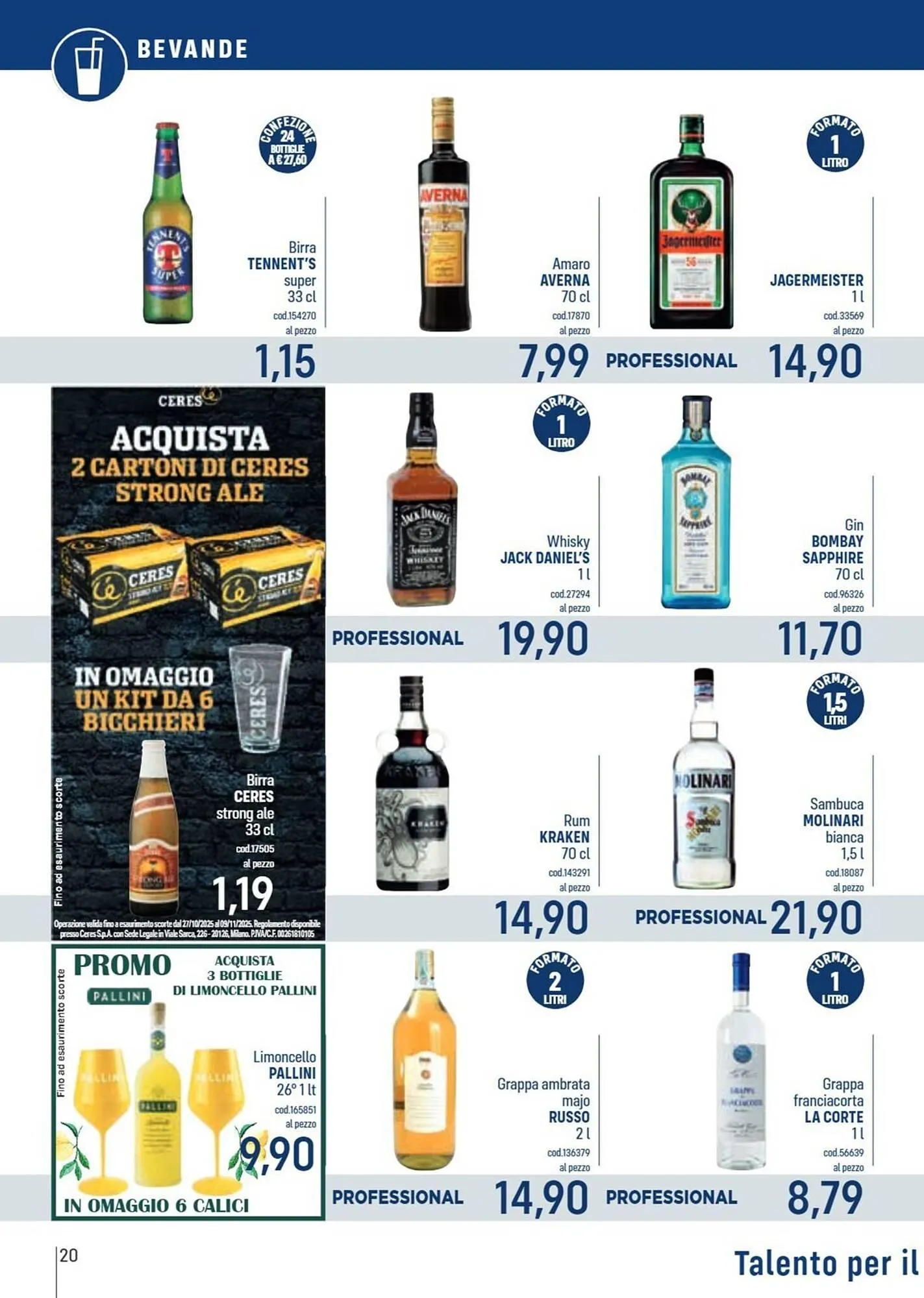 Volantino Talento Professional Store da 27 ottobre a 9 novembre di 2025 - Pagina del volantino 20