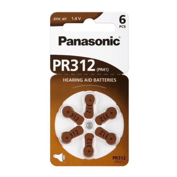Set batterie Zinco Aria Panasonic 1,4 V – 6Pz