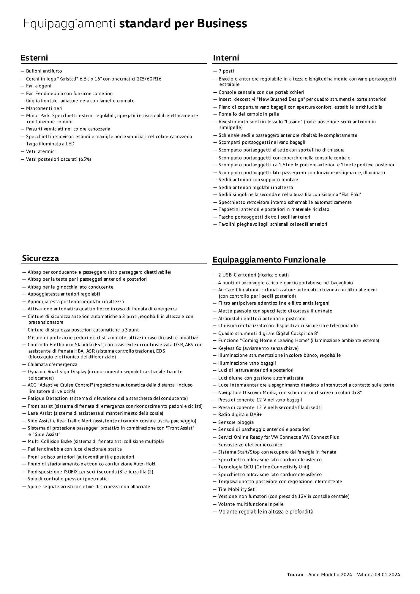 Volantino Volkswagen Touran da 3 gennaio a 4 gennaio di 2025 - Pagina del volantino 10