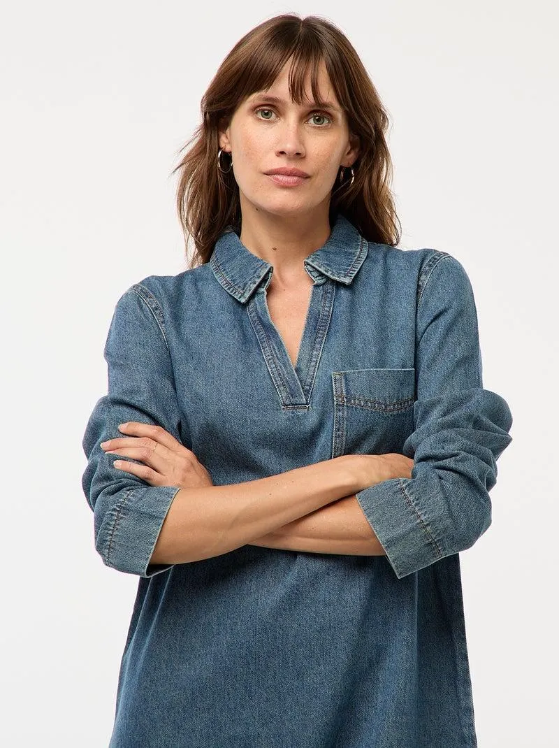 Abito in denim taglio dritto - Blu