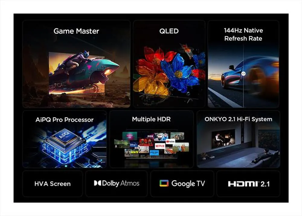 TCL - Smart TV QLED UHD 4K 85" 85P89K-Metallico