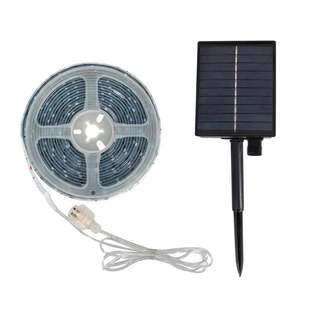 Ledkia Striscia LED per Esterno Solare 3.7V DC 30LED/m 5m IP65 Larghezza 8mm Taglio ogni 3cm 4000K Bianco Naturale