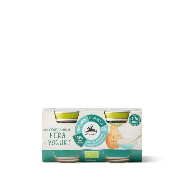 Alce Nero Baby omogeneizzato di pera e yogurt bio gr. 80 x 2