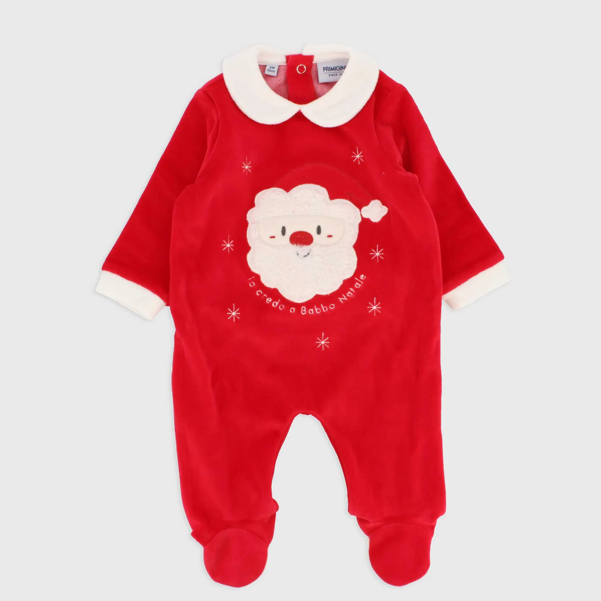 Tutina in ciniglia da neonato, rosso