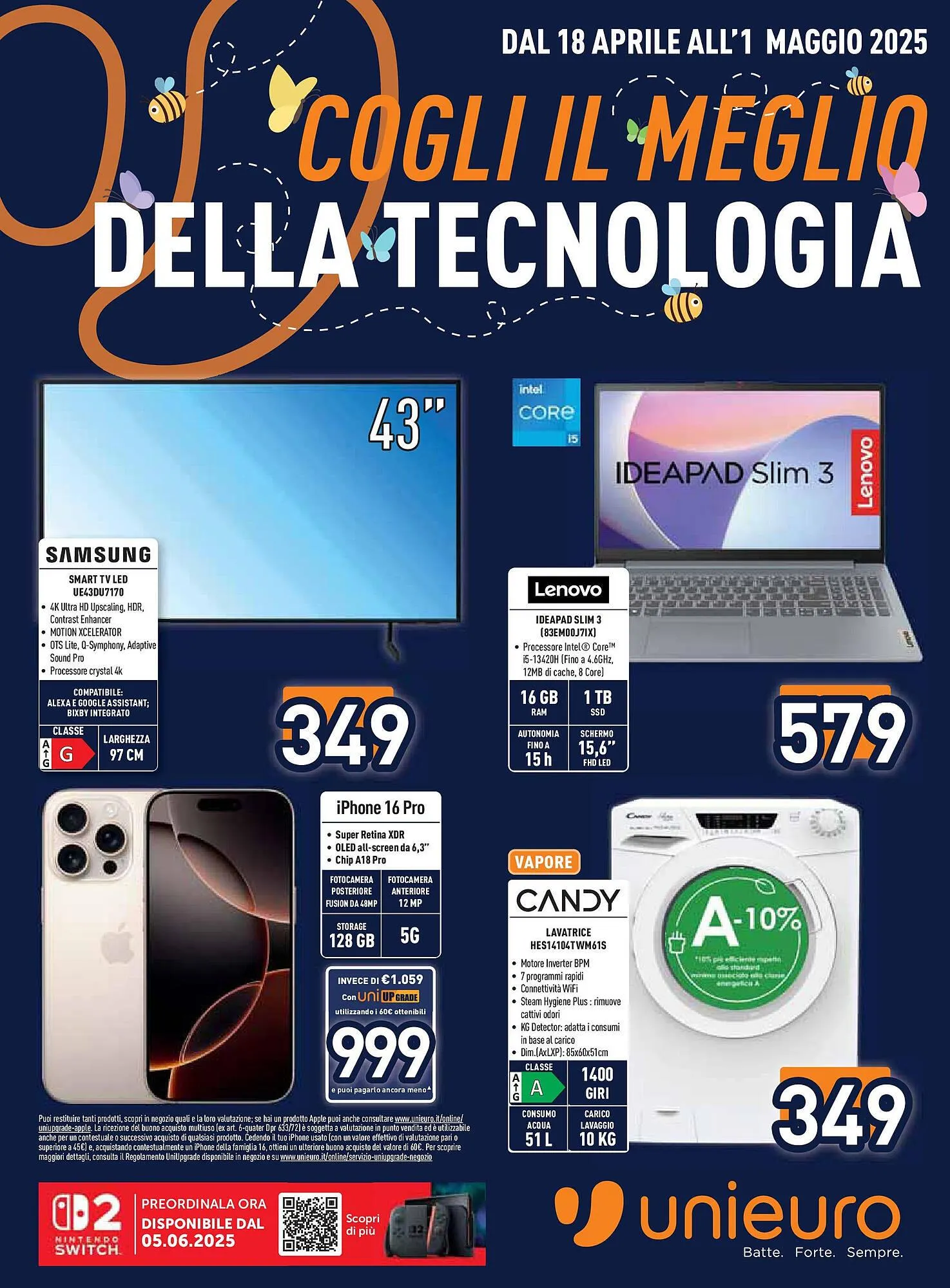 Volantino Unieuro da 17 aprile a 1 maggio di 2025 - Pagina del volantino 1