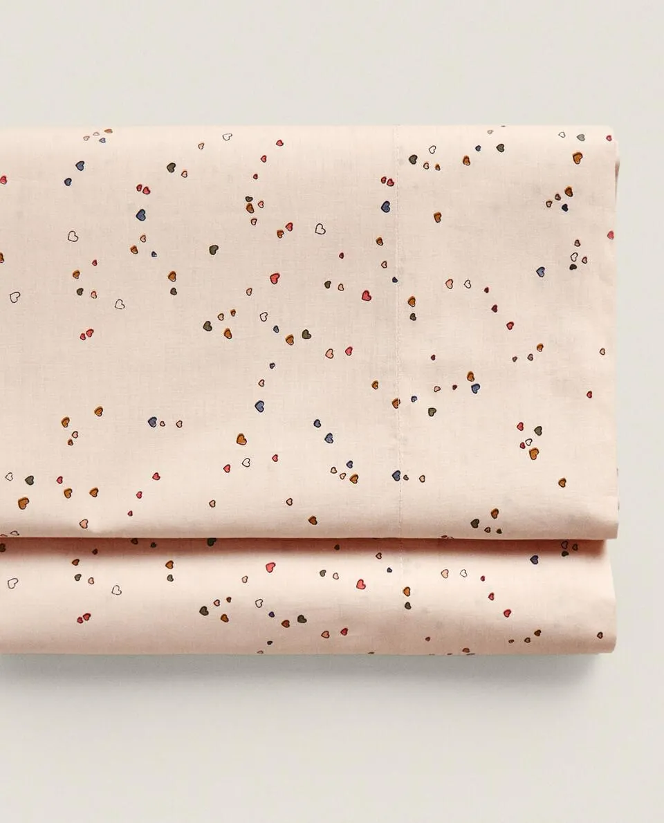 SÁBANA ENCIMERA INFANTIL CORAZONES MULTICOLOR