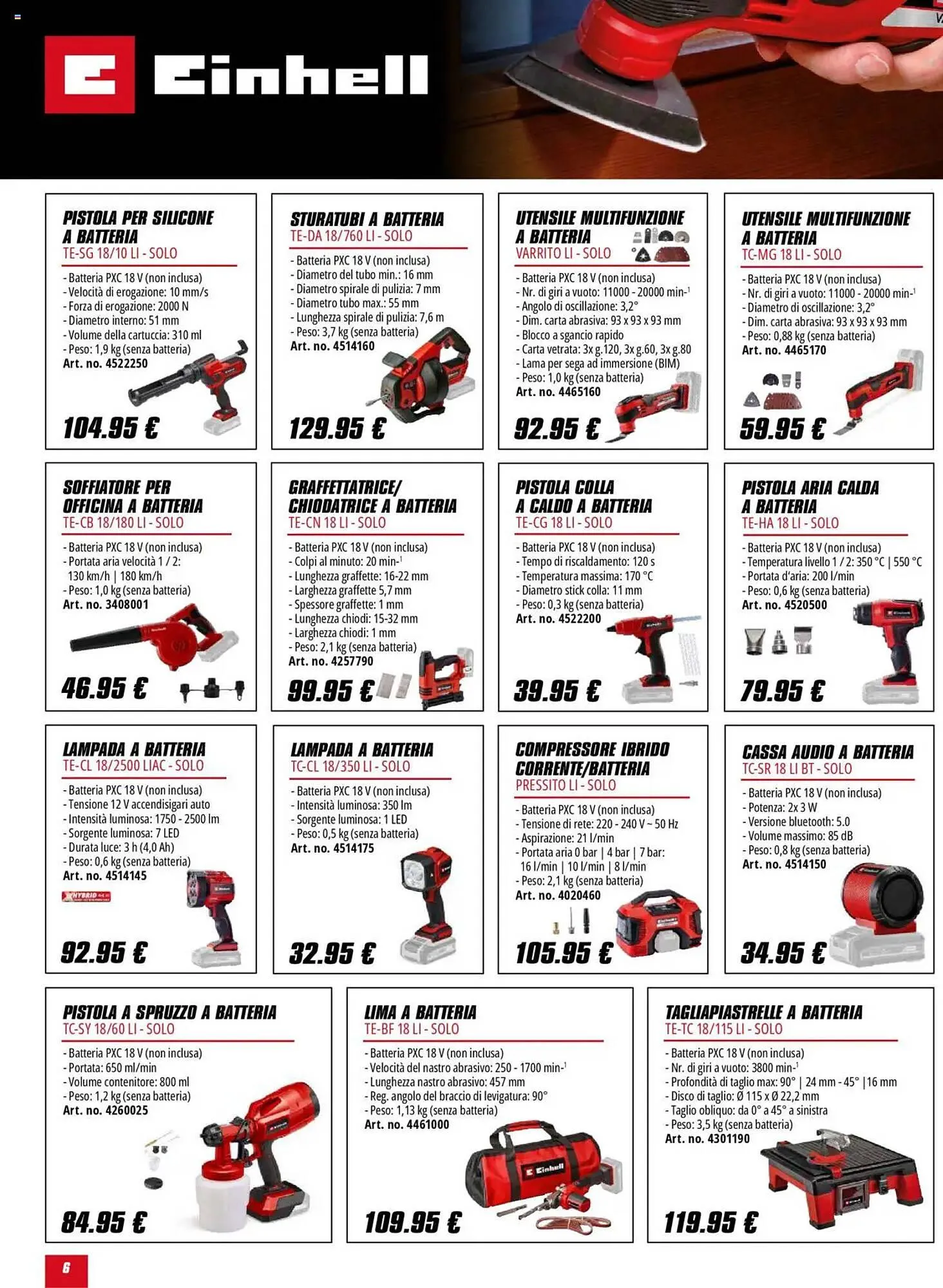Volantino Einhell da 1 ottobre a 31 gennaio di 2026 - Pagina del volantino 6