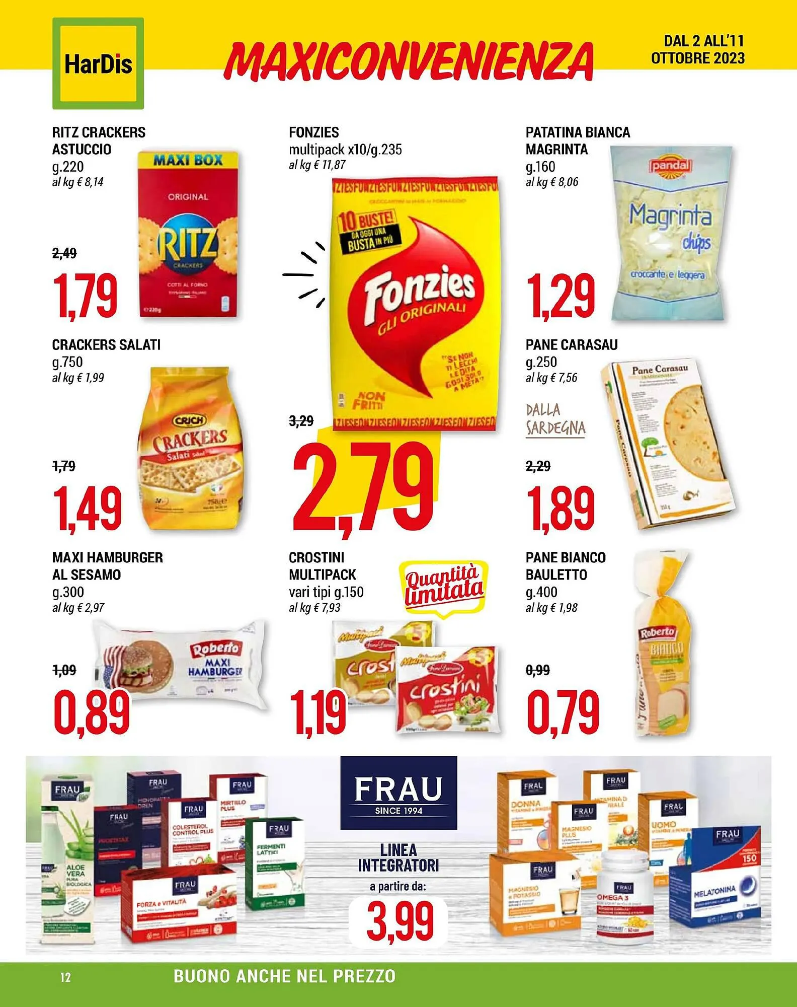 Volantino Hardis da 2 ottobre a 11 ottobre di 2023 - Pagina del volantino 12