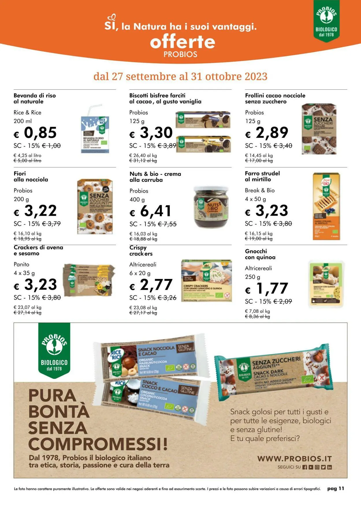 NaturaSì da 1 ottobre a 31 ottobre di 2023 - Pagina del volantino 11