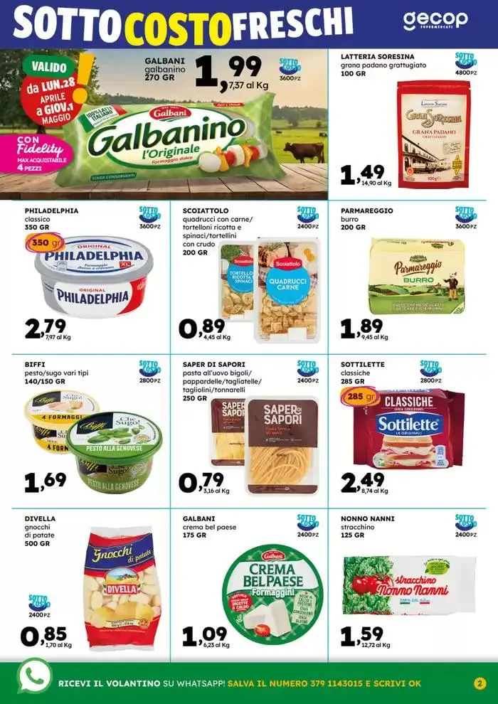 Sottocosto Freschi da 22 aprile a 4 maggio di 2025 - Pagina del volantino 2