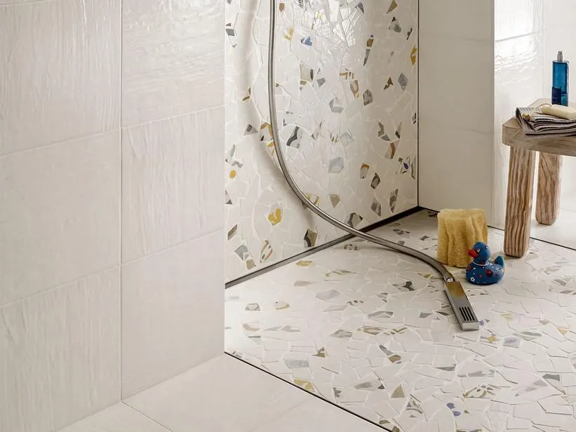 Piastrella Salina Bianco 2a Scelta 25x25 in Gres Porcellanato Lucido Effetto Maiolica