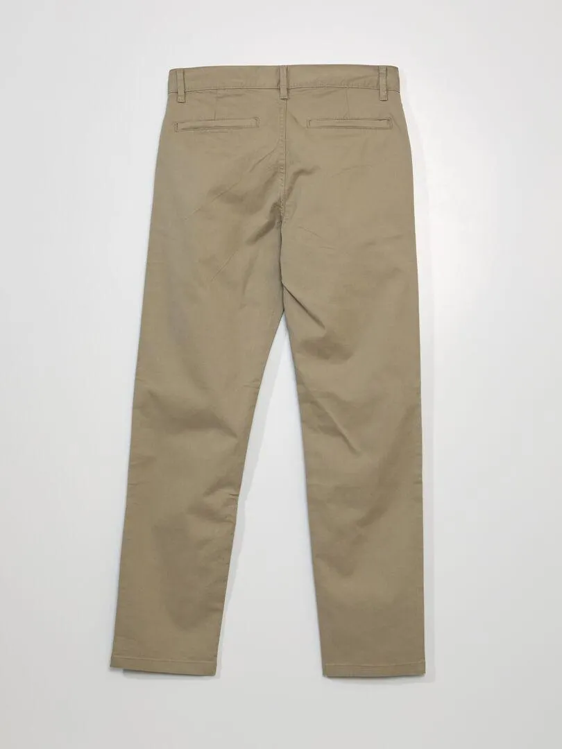 Pantaloni chino regular L32 - BEIGE