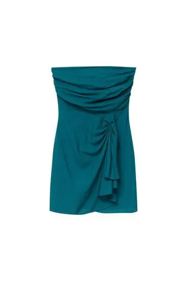 VESTITO MINI A FASCIA DRAPPEGGIATO