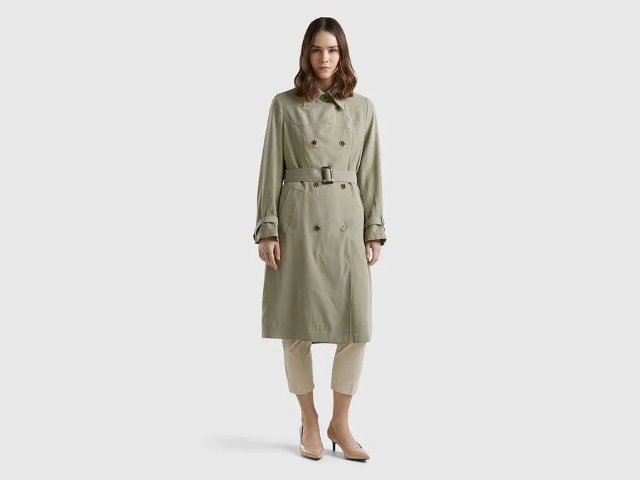 Trench midi doppiopetto