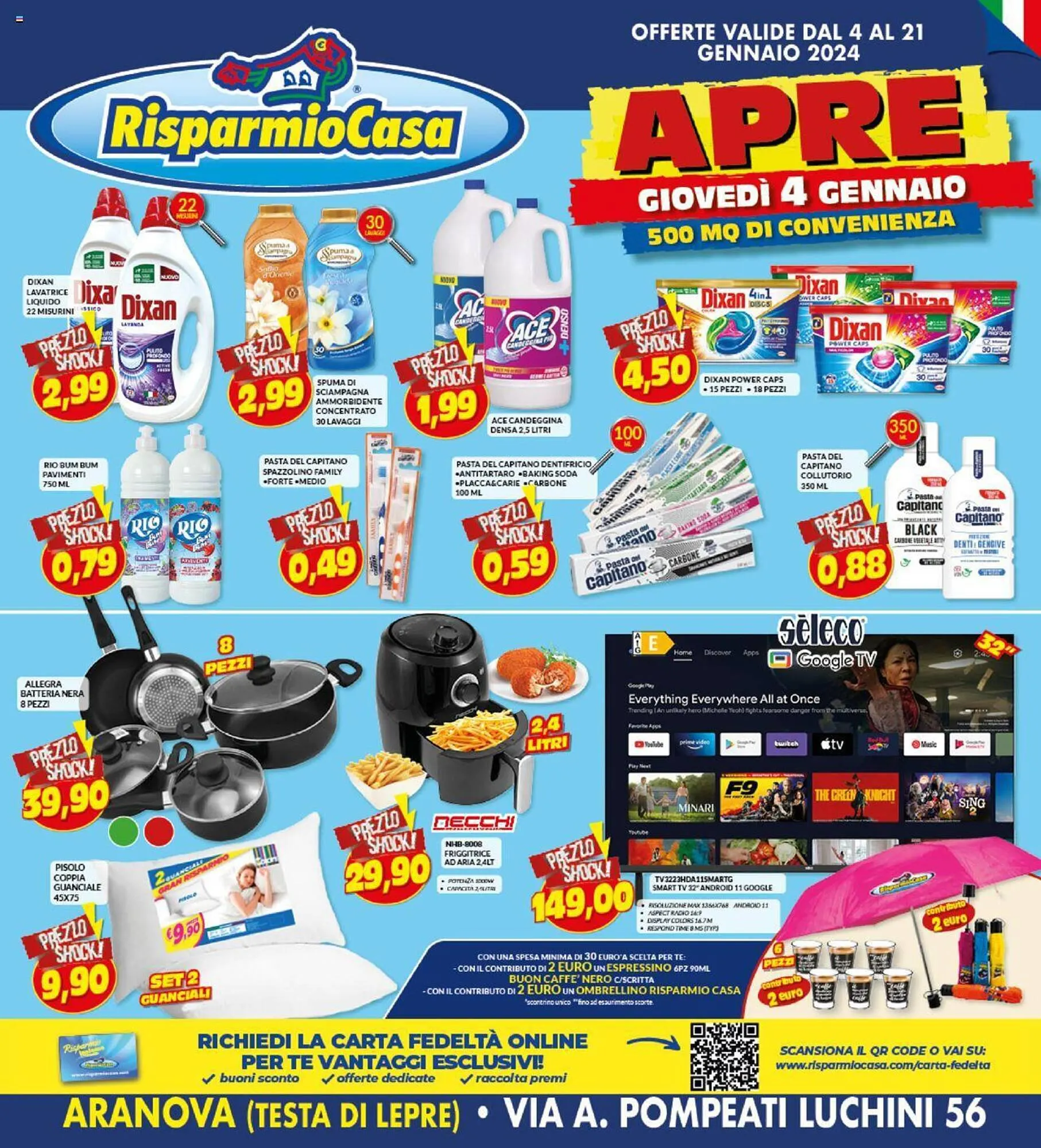Volantino Risparmio Casa da 4 gennaio a 21 gennaio di 2024 - Pagina del volantino 1