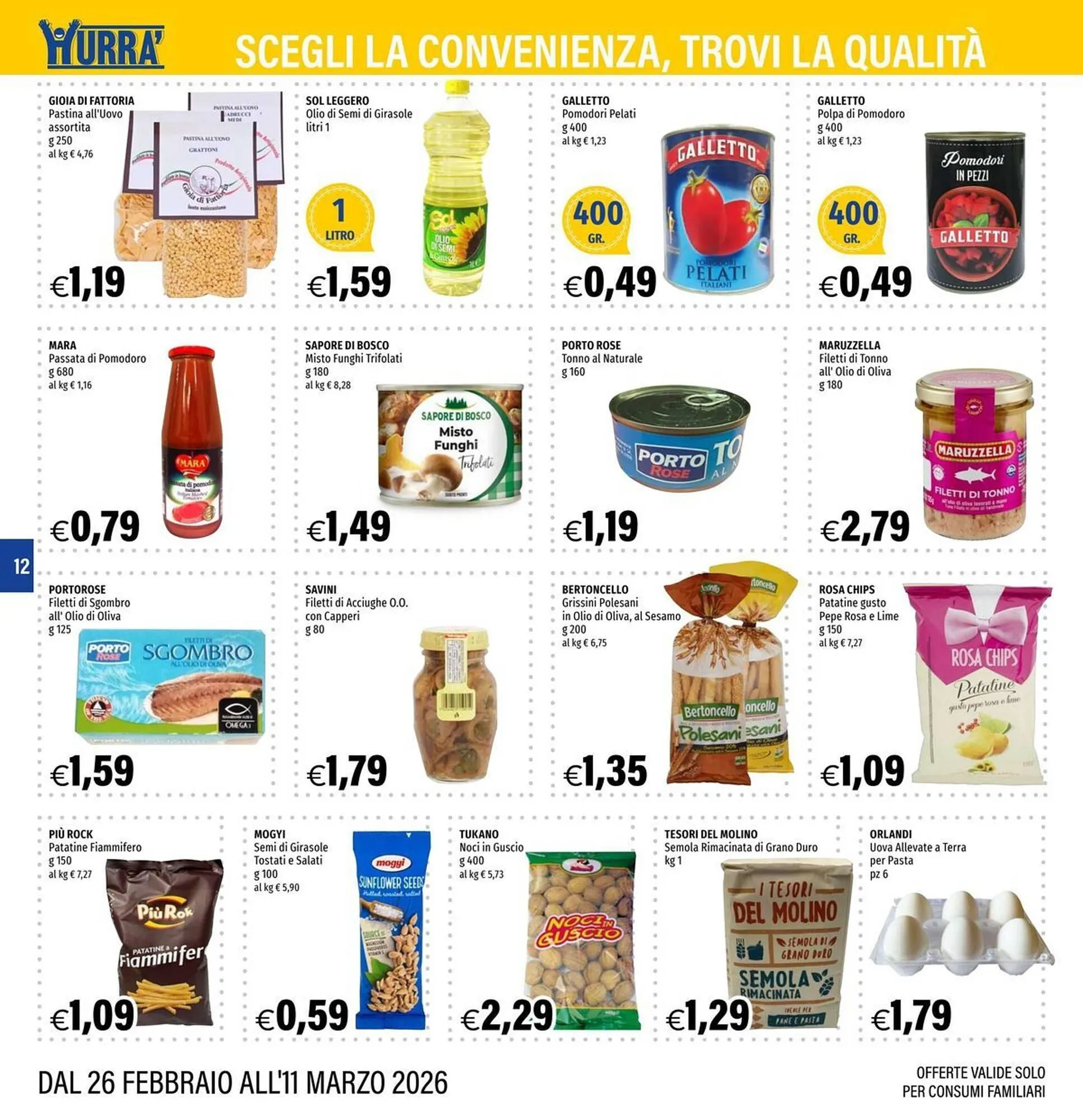 Volantino Hurrà da 26 febbraio a 11 marzo di 2026 - Pagina del volantino 12