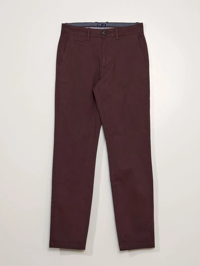 Pantaloni chino in twill - VIOLA
