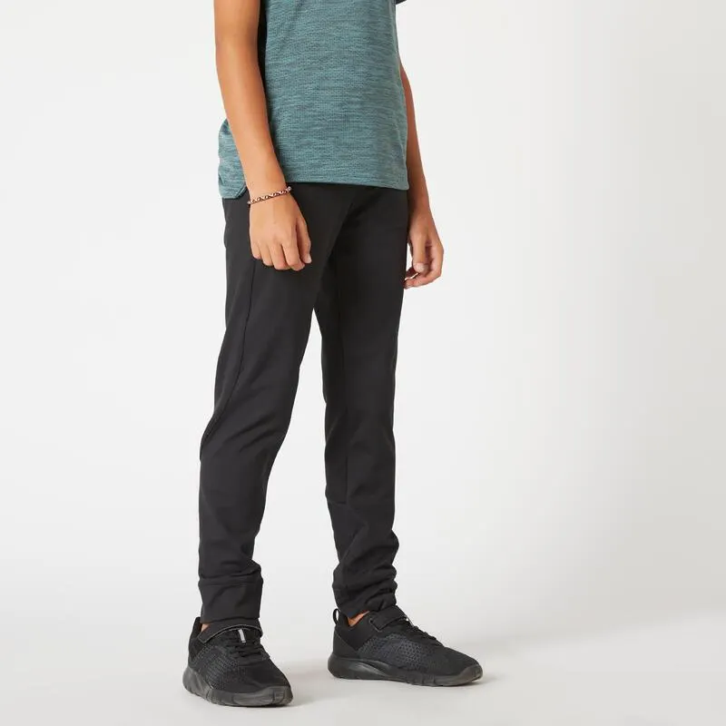 Pantalon de trening Respirant și călduros Educație fizică S500 Negru Băieți