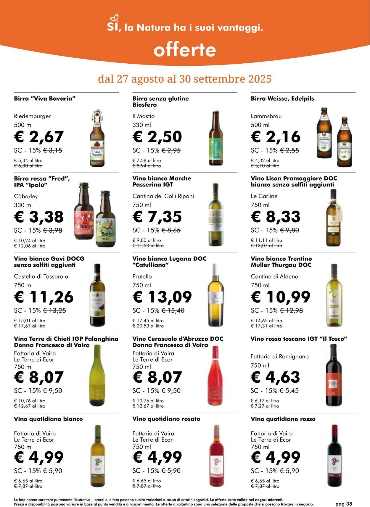 Natura Sì Volantino attuale da 25 settembre a 9 ottobre di 2025 - Pagina del volantino 38